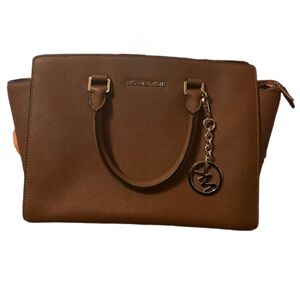 Michael Kors Tan Leather Satchel Bag